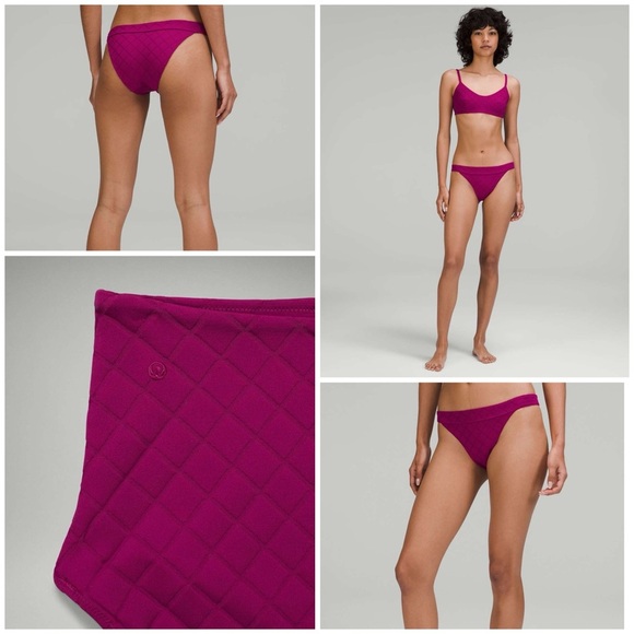 Lululemon Diamond Grid Skimpy-Fit Swim Bottoms, Size 8 - Picture 1 of 6